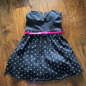 Polka dots black and white dress